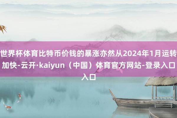 世界杯体育比特币价钱的暴涨亦然从2024年1月运转加快-云开·kaiyun（中国）体育官方网站-登录入口