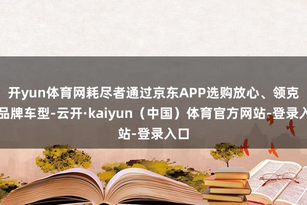 开yun体育网耗尽者通过京东APP选购放心、领克等品牌车型-云开·kaiyun（中国）体育官方网站-登录入口