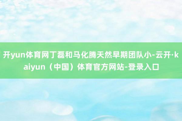 开yun体育网丁磊和马化腾天然早期团队小-云开·kaiyun（中国）体育官方网站-登录入口